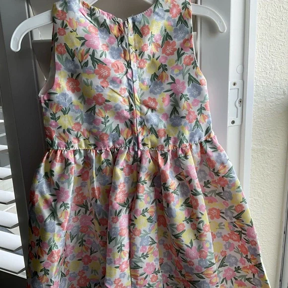 NWT Little Lass 3-Piece Set - Quilted Coat, Satin Floral Dress & Handbag 2T - Picture 6 of 14